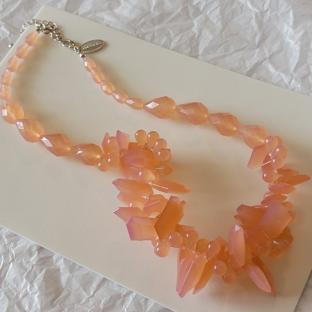 Rock of Ages Necklace in Peach Mark. Avon